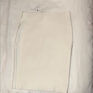 WOW Couture Cream Midi Skirt